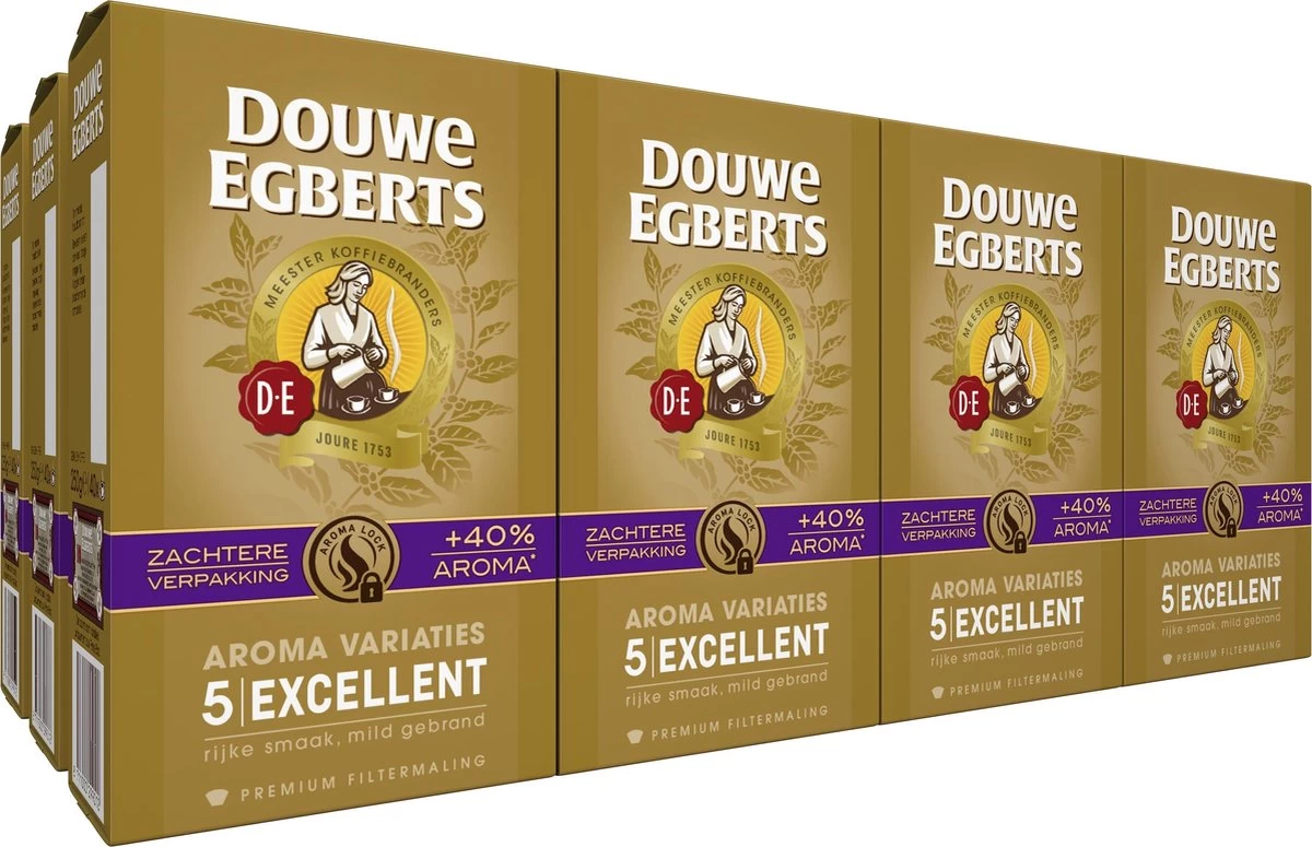 Douwe Egberts Excellent - Filterkoffie - 12 X 250 Gram 3 Douwe Egberts Excellent - Filterkoffie - 12 X 250 Gram