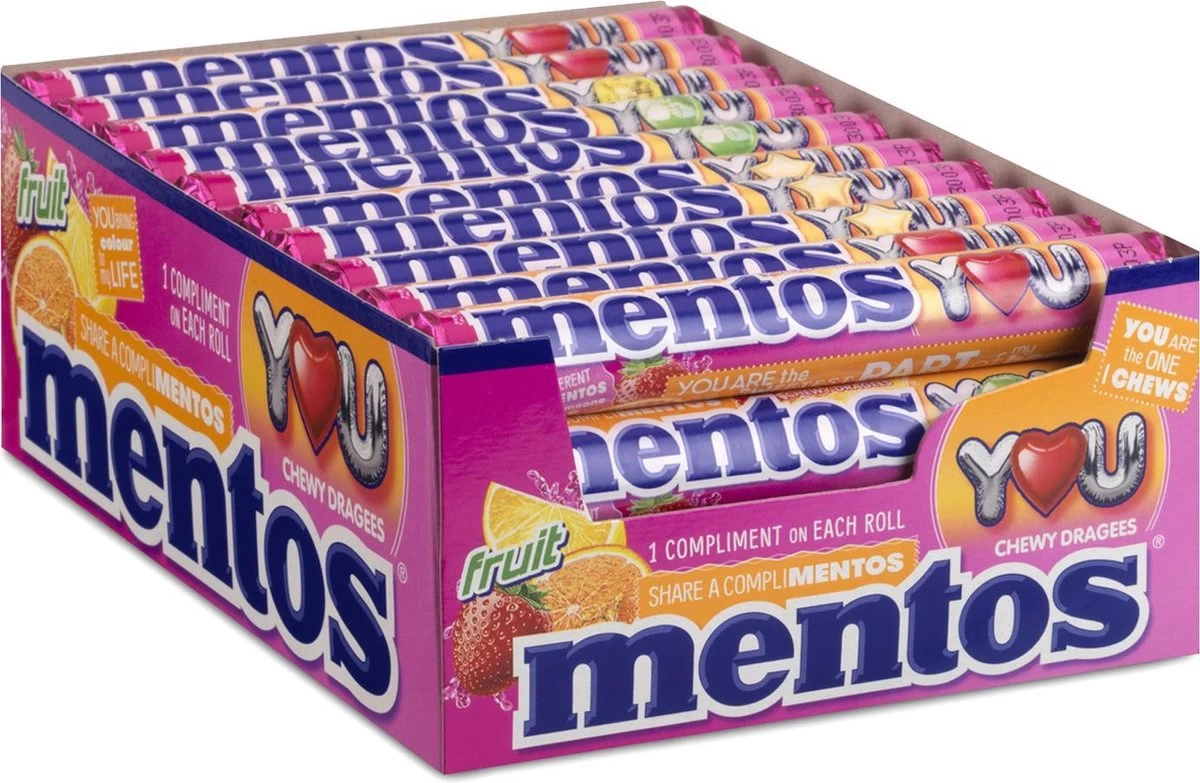 Mentos Fruit Snoep - 40 Rollen 6 Mentos Fruit Snoep - 40 Rollen - Afbeelding 4