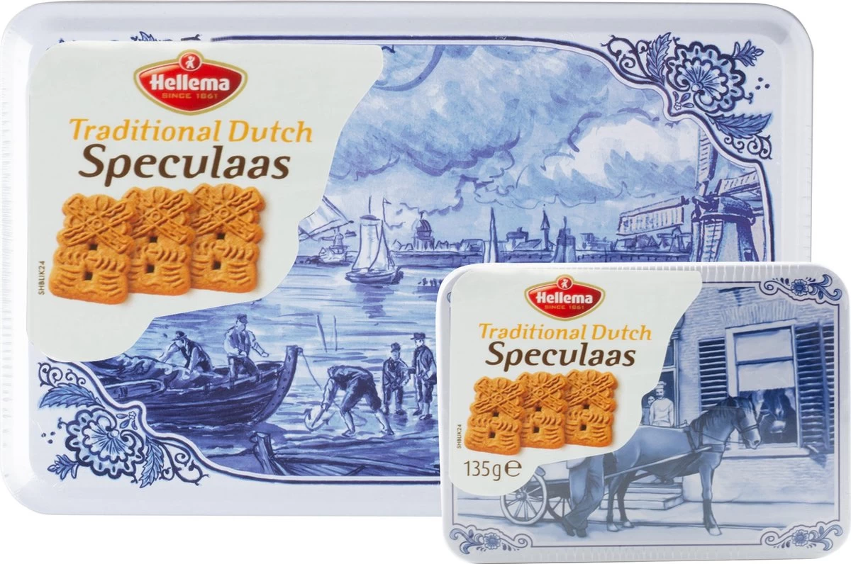 Hellema Speculaas - Met De Fijnste Speculaaskruiden - Volgens Authentiek Recept - Nederlandse Lekkernij - In Een Delftsblauwblik - Traditionele Speculaas - 415 G - Verpakte Koekjes 5 Hellema Speculaas - Met De Fijnste Speculaaskruiden - Volgens Authentiek Recept - Nederlandse Lekkernij - In Een Delftsblauwblik - Traditionele Speculaas - 415 G - Verpakte Koekjes - Afbeelding 3