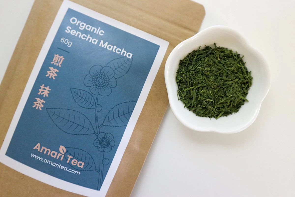 Amari Tea - Biologische Sencha Matcha Thee 4 Amari Tea - Biologische Sencha Matcha Thee - Afbeelding 2