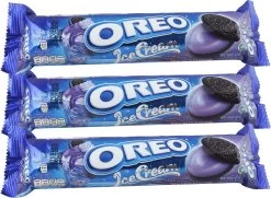 Oreo - Blue Berry Ice Cream - 3-Pack - 3 Stuks Van 133 Gram - Buitenlands Eten - Koek