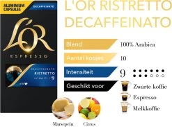 L'OR Espresso Ristretto Decaffeinato - Intensiteit 9/12 - 10 X 10 Capsules 18 L'OR Espresso Ristretto Decaffeinato - Intensiteit 9/12 - 10 X 10 Capsules -Eten En Drinken 1200x889 1