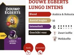 Douwe Egberts Lungo Intens Koffiecups - Intensiteit 8/12 - 10 X 10 Capsules -Eten En Drinken 1200x894 1