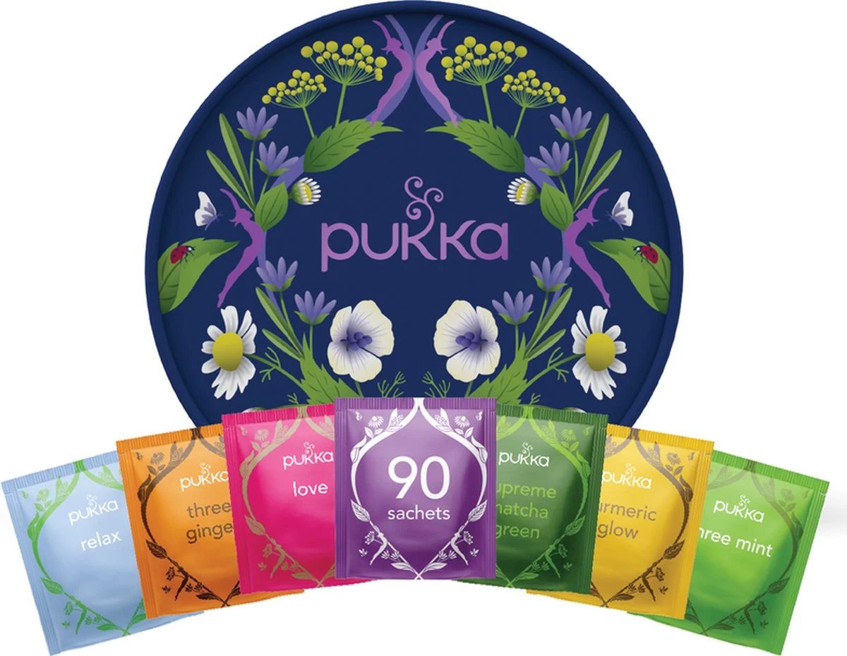 Pukka Dayround Wellness Box - 6 Blends Biologische Kruidenthee, Ook Leuk Als Verjaardagscadeau Voor Hem En Haar, 90 Theezakjes - Theedoos 3 Pukka Dayround Wellness Box - 6 Blends Biologische Kruidenthee, Ook Leuk Als Verjaardagscadeau Voor Hem En Haar, 90 Theezakjes - Theedoos