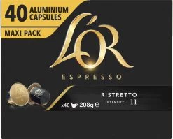L'OR Espresso Ristretto Koffiecups - Intensiteit 11/12 - 4 X 40 Capsules 22 L'OR Espresso Ristretto Koffiecups - Intensiteit 11/12 - 4 X 40 Capsules -Eten En Drinken 1200x965