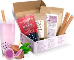 Bubble Tea Kit - Boba Thee Kit: Milky Taro - Cadeau Idee