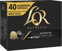 L'OR Espresso Ristretto Koffiecups - Intensiteit 11/12 - 4 X 40 Capsules 23 L'OR Espresso Ristretto Koffiecups - Intensiteit 11/12 - 4 X 40 Capsules -Eten En Drinken 1200x989