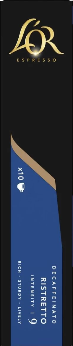 L'OR Espresso Ristretto Decaffeinato - Intensiteit 9/12 - 10 X 10 Capsules 15 L'OR Espresso Ristretto Decaffeinato - Intensiteit 9/12 - 10 X 10 Capsules -Eten En Drinken 255x1200