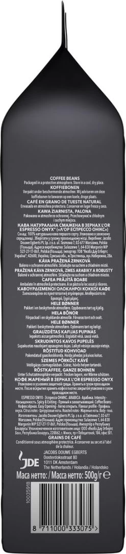 L'OR Espresso Onyx Koffiebonen (12) - 4 X 500 Gram -Eten En Drinken 273x1200