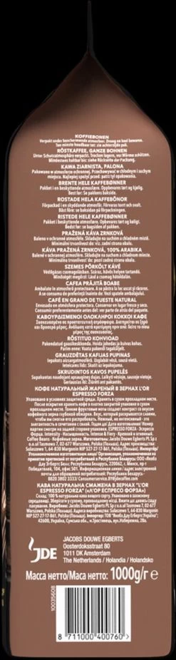 L'OR Forza Koffiebonen (9) - 4x 1000 Gram -Eten En Drinken 320x1200