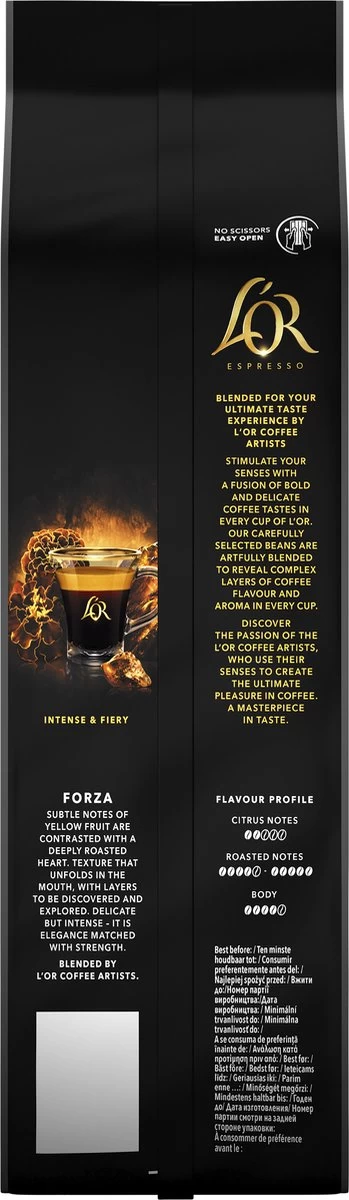 L'OR Espresso Forza Koffiebonen (9) - 4 X 500 Gram 4 L'OR Espresso Forza Koffiebonen (9) - 4 X 500 Gram - Afbeelding 2