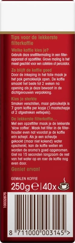 Douwe Egberts Aroma Rood Filterkoffie - 24 X 250 Gram -Eten En Drinken 373x1200