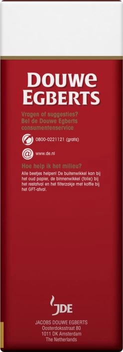 Douwe Egberts Aroma Rood Grove Maling Filterkoffie - 6 X 500 Gram -Eten En Drinken 421x1200 1