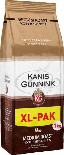Kanis & Gunnink Medium Roast Koffiebonen - 4 X 1000 Gram - Voordeelverpakking -Eten En Drinken 497x1200