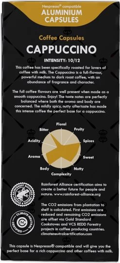 Gran Maestro Italiano - Cappuccino - Koffiecups - Nespresso Compatibel Capsules - Intense Smaak - 6 X 20 Cups -Eten En Drinken 546x1200