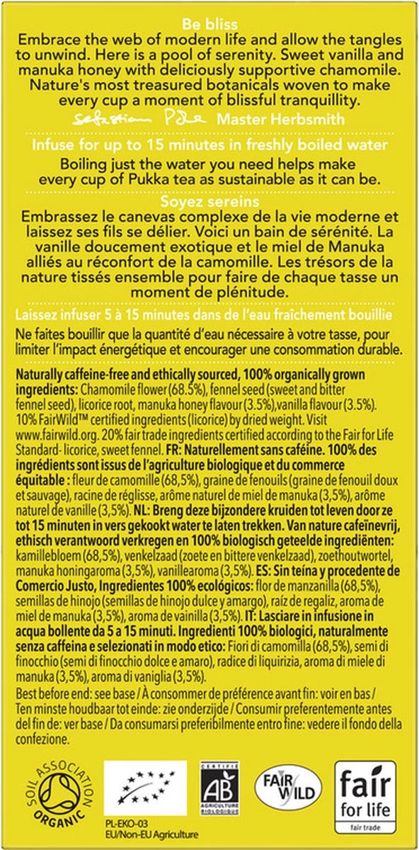Pukka Chamomile Vanille & Manuka Honing Thee 5 Pukka Chamomile Vanille & Manuka Honing Thee - Afbeelding 3