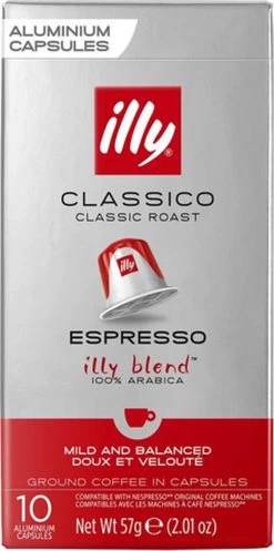 Illy Espresso Classico Koffiecups - Intensiteit 5/9 - 10 X 10 Capsules -Eten En Drinken 596x1200