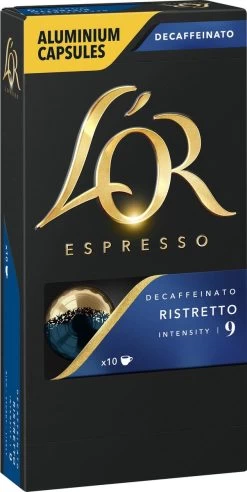 L'OR Espresso Ristretto Decaffeinato - Intensiteit 9/12 - 10 X 10 Capsules 22 L'OR Espresso Ristretto Decaffeinato - Intensiteit 9/12 - 10 X 10 Capsules -Eten En Drinken 603x1200