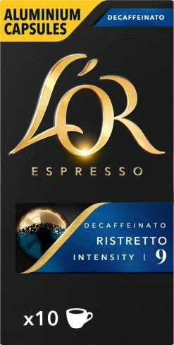 L'OR Espresso Ristretto Decaffeinato - Intensiteit 9/12 - 10 X 10 Capsules 21 L'OR Espresso Ristretto Decaffeinato - Intensiteit 9/12 - 10 X 10 Capsules -Eten En Drinken 607x1200 1