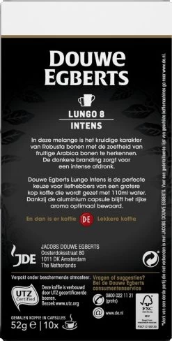 Douwe Egberts Lungo Intens Koffiecups - Intensiteit 8/12 - 10 X 10 Capsules -Eten En Drinken 607x1200 2