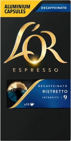 L'OR Espresso Ristretto Decaffeinato - Intensiteit 9/12 - 10 X 10 Capsules 23 L'OR Espresso Ristretto Decaffeinato - Intensiteit 9/12 - 10 X 10 Capsules -Eten En Drinken 611x1200