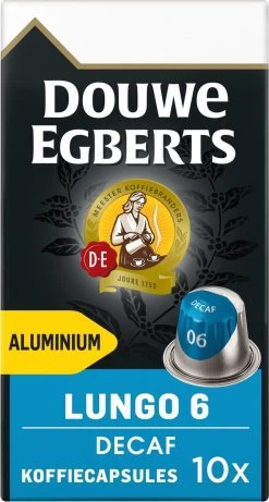 Douwe Egberts Lungo Decaf Koffiecups - Intensiteit 6/12 - 10 X 10 Capsules -Eten En Drinken 643x1200 5
