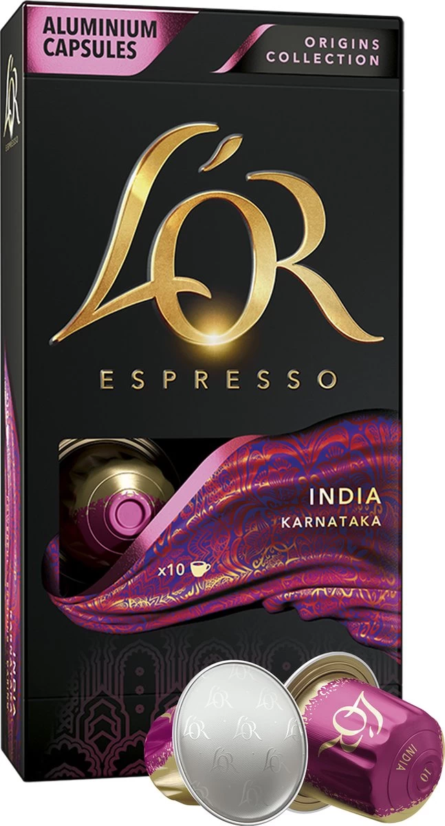 L'OR Espresso Origins India (10) - 10 X 10 Koffiecups 5 L'OR Espresso Origins India (10) - 10 X 10 Koffiecups - Afbeelding 3