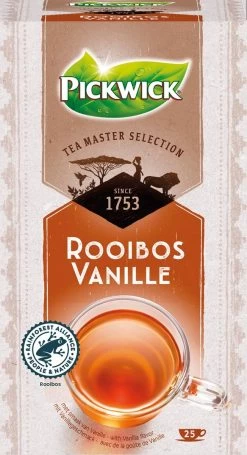 Pickwick Thee | Master Selection Tea | Rooibos Vanille | 4 X 25 Zakjes -Eten En Drinken 652x1200 2
