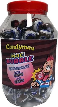 Candyman Mac Bubble Cola Lolly's 100 Stuks