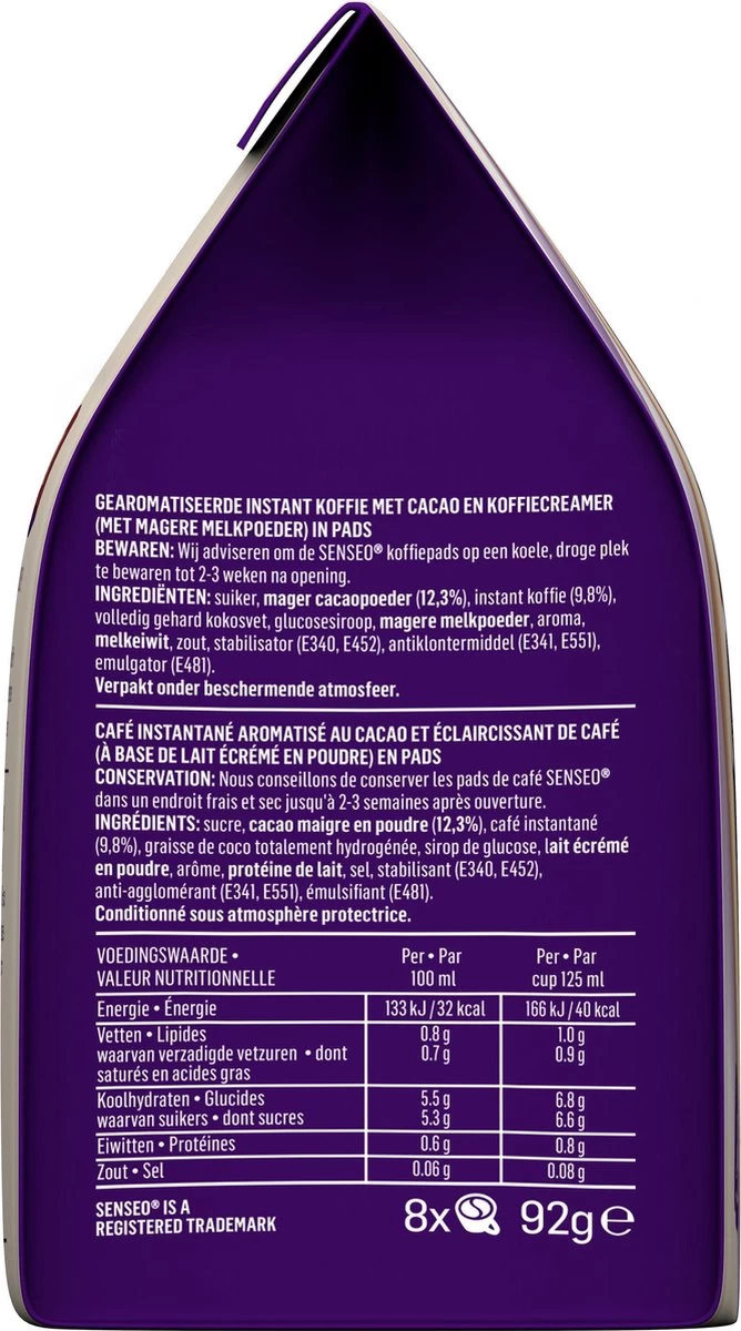 Senseo Cappuccino Choco Koffiepads - 2/9 Intensiteit - 4 X 8 Pads 7 Senseo Cappuccino Choco Koffiepads - 2/9 Intensiteit - 4 X 8 Pads - Afbeelding 5