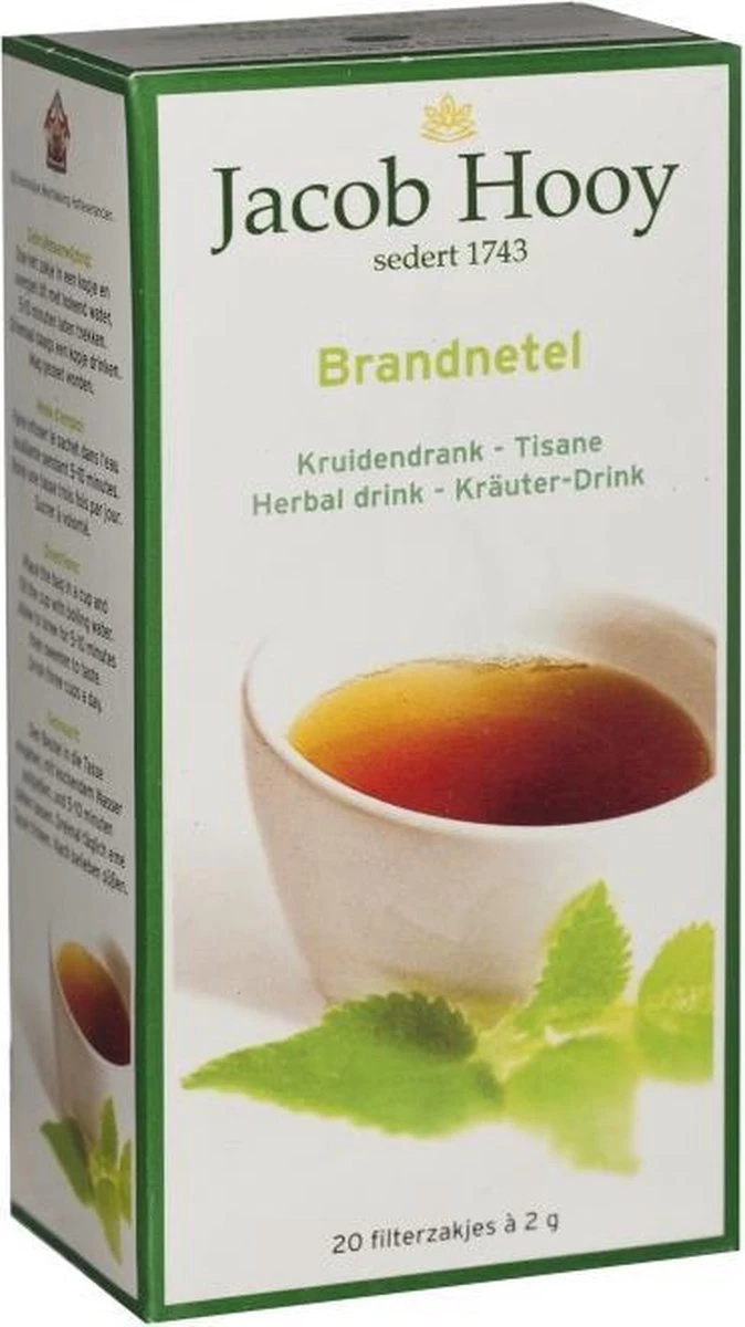 Jacob Hooy Thee Brandnetel Zakjes 20ST 4 Jacob Hooy Thee Brandnetel Zakjes 20ST - Afbeelding 2