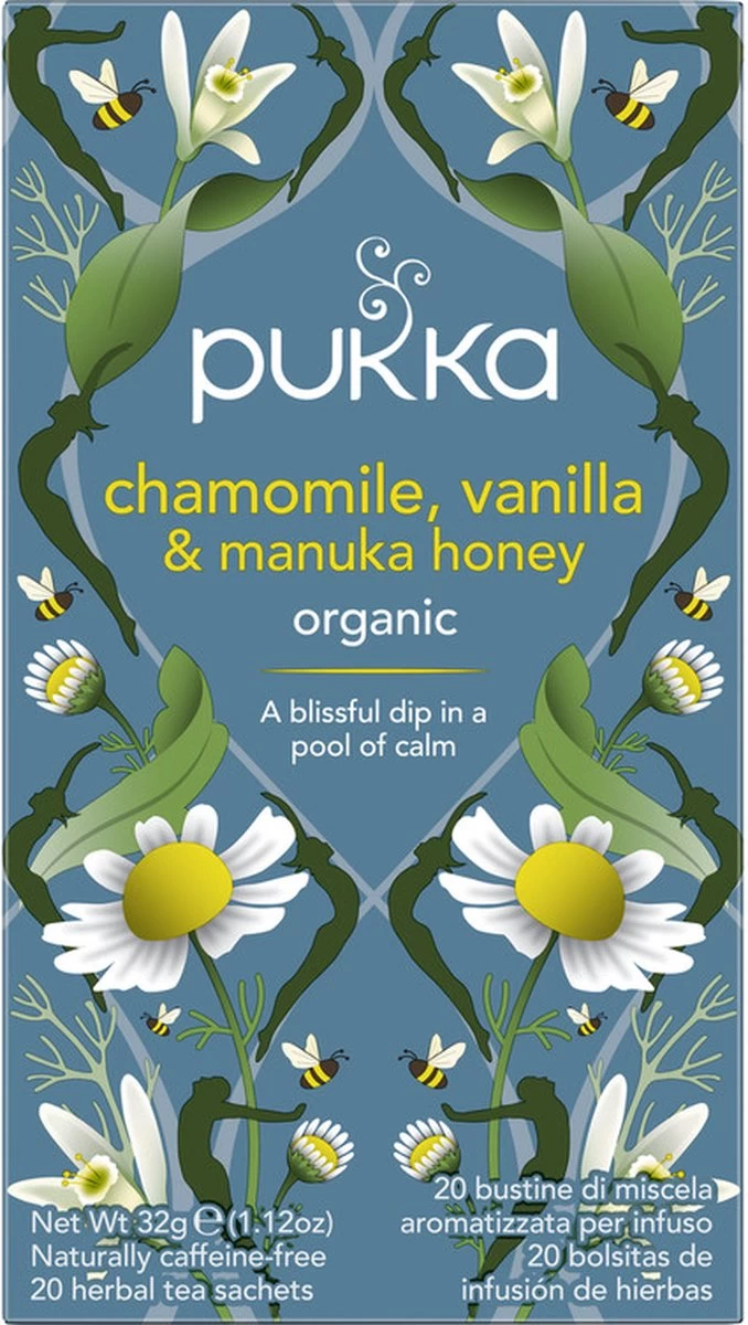 Pukka Chamomile Vanille & Manuka Honing Thee 3 Pukka Chamomile Vanille & Manuka Honing Thee
