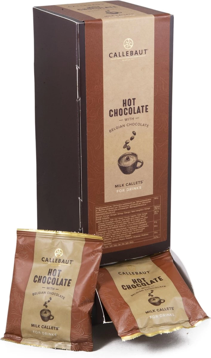 Callebaut Callets Warme Chocolademelk Zakjes Melk- 25 X 35 Gram 4 Callebaut Callets Warme Chocolademelk Zakjes Melk- 25 X 35 Gram - Afbeelding 2