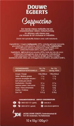 Douwe Egberts Verwenkoffie Cappuccino Oploskoffie - 5 X 10 Zakjes 13 Douwe Egberts Verwenkoffie Cappuccino Oploskoffie - 5 X 10 Zakjes -Eten En Drinken 713x1200 6