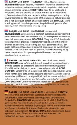 Fitcy | Koffiesiroop | Hazelnoot | Barista Syrup | Zero | Vegan | Vetvrij | Suikervrij | Keto-vriendelijk | Koffie | Siroop | MET DOSEERPOMP | 1L -Eten En Drinken 739x1200 4