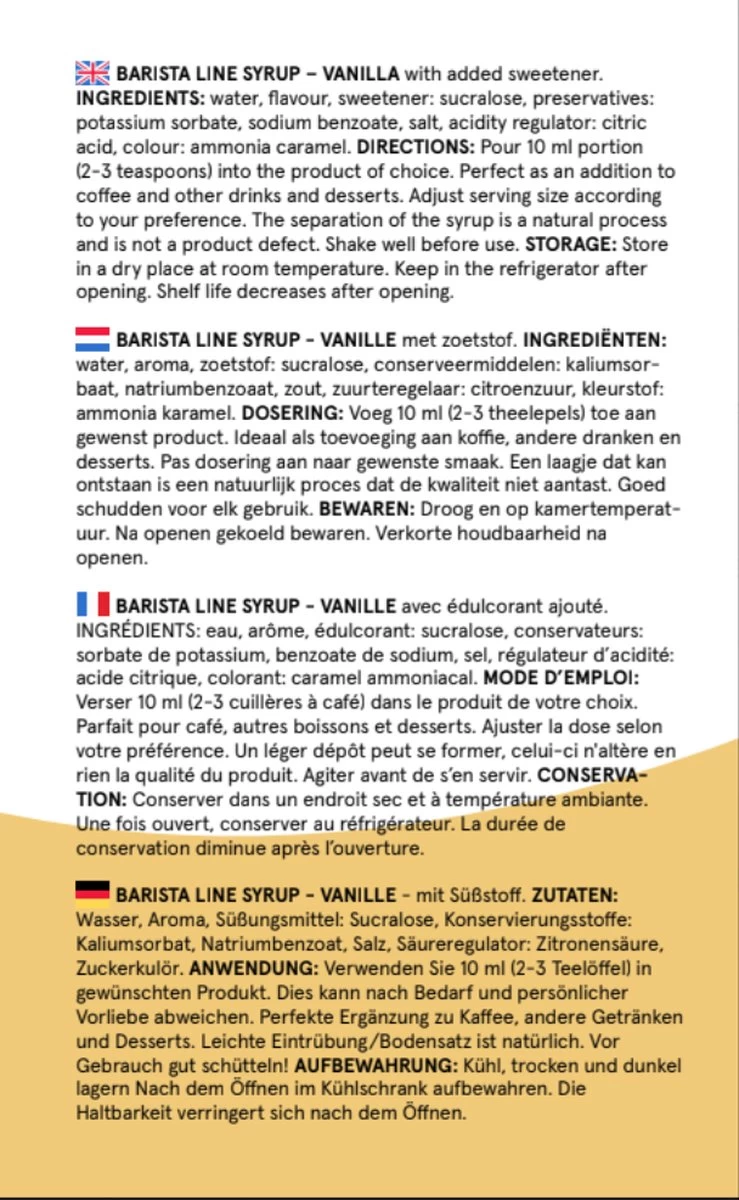 Fitcy | Koffiesiroop | Vanille | Barista Syrup | Zero | Vegan | Vetvrij | Suikervrij | Keto-vriendelijk | Koffie | Siroop | 1L 5 Fitcy | Koffiesiroop | Vanille | Barista Syrup | Zero | Vegan | Vetvrij | Suikervrij | Keto-vriendelijk | Koffie | Siroop | 1L - Afbeelding 3