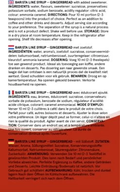 Fitcy | Koffiesiroop | Gingerbread | Barista Syrup | Zero | Vegan | Vetvrij | Suikervrij | Keto-vriendelijk | Koffie | Siroop | MET DOSEERPOMP | 1L -Eten En Drinken 752x1200