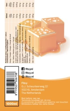 Fitcy | Koffiesiroop | Salted Caramel | Barista Syrup | Zero | Vegan | Vetvrij | Suikervrij | Keto-vriendelijk | Koffie | Siroop | MET DOSEERPOMP | 1L -Eten En Drinken 764x1200 2