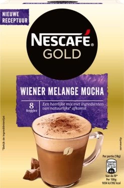Nescafé Gold Wiener Melange Mocha Oploskoffie - 6 Doosjes à 8 Zakjes -Eten En Drinken 793x1200