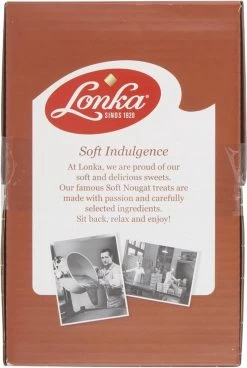 Lonka Soft Nougat Caramel Presentatiedoos à 2,57kg Snoep Thee - 214 Per Stuk Verpakte Nougat Blokjes - Nougat Gevuld Met Heerlijke Lonka Caramel -Eten En Drinken 805x1200 2