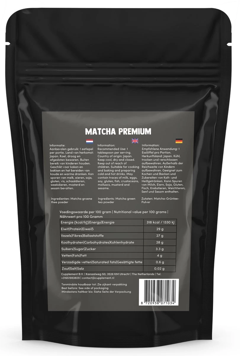 Cupplement | Premium Matcha 90 Gram | Biologisch | Gratis Verzending | Hoogste Kwaliteit Groene Thee Poeder 4 Cupplement | Premium Matcha 90 Gram | Biologisch | Gratis Verzending | Hoogste Kwaliteit Groene Thee Poeder - Afbeelding 2