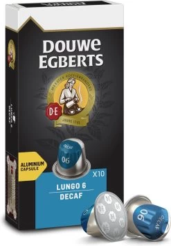 Douwe Egberts Lungo Decaf Koffiecups - Intensiteit 6/12 - 10 X 10 Capsules -Eten En Drinken 836x1200