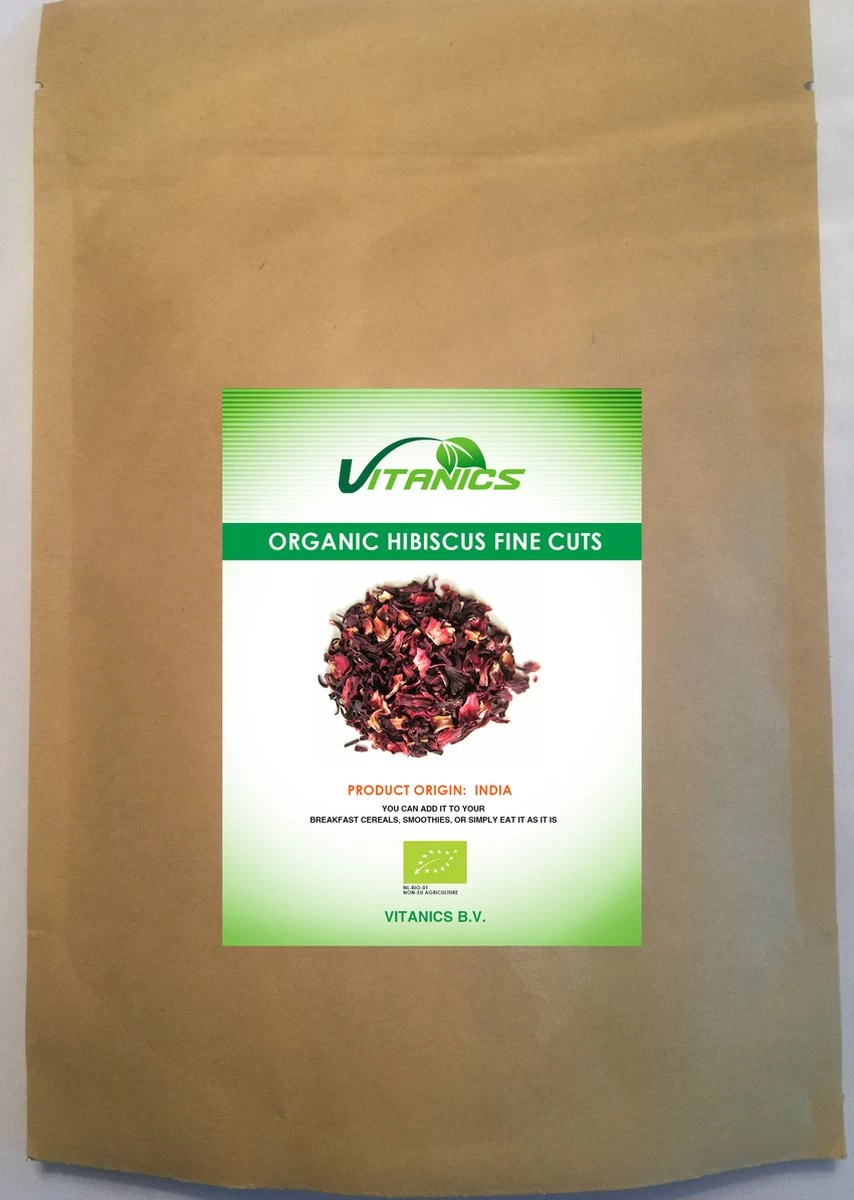 Biologische Hibiscus Fijngesneden 500g 3 Biologische Hibiscus Fijngesneden 500g