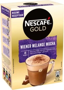 Nescafé Gold Wiener Melange Mocha Oploskoffie - 6 Doosjes à 8 Zakjes -Eten En Drinken 856x1200 2