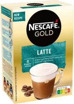 Nescafé Gold Latte Macchiato Oploskoffie - 6 Doosjes à 8 Zakjes -Eten En Drinken 856x1200 3