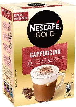 Nescafé Gold Cappuccino Oploskoffie - Ongezoet - 6 Doosjes à 10 Zakjes -Eten En Drinken 857x1200 3