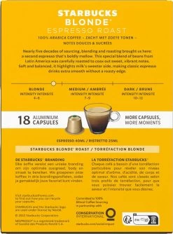 Starbucks By Nespresso Capsules Blonde Espresso Roast - 7 Doosjes à 18 Koffiecups -Eten En Drinken 888x1200 2