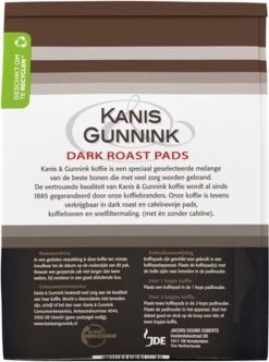 Kanis & Gunnink Dark Roast Koffiepads - 10 X 36 Pads -Eten En Drinken 894x1200 1