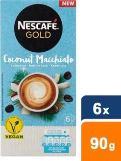 Nescafé Gold Coconut Macchiato Oploskoffie - 6 Doosjes à 6 Zakjes 15 Nescafé Gold Coconut Macchiato Oploskoffie - 6 Doosjes à 6 Zakjes -Eten En Drinken 901x1200 1