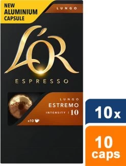 L'OR Lungo Estremo Koffiecups - Intensiteit 10/12 - 10 X 10 Capsules -Eten En Drinken 909x1200 3